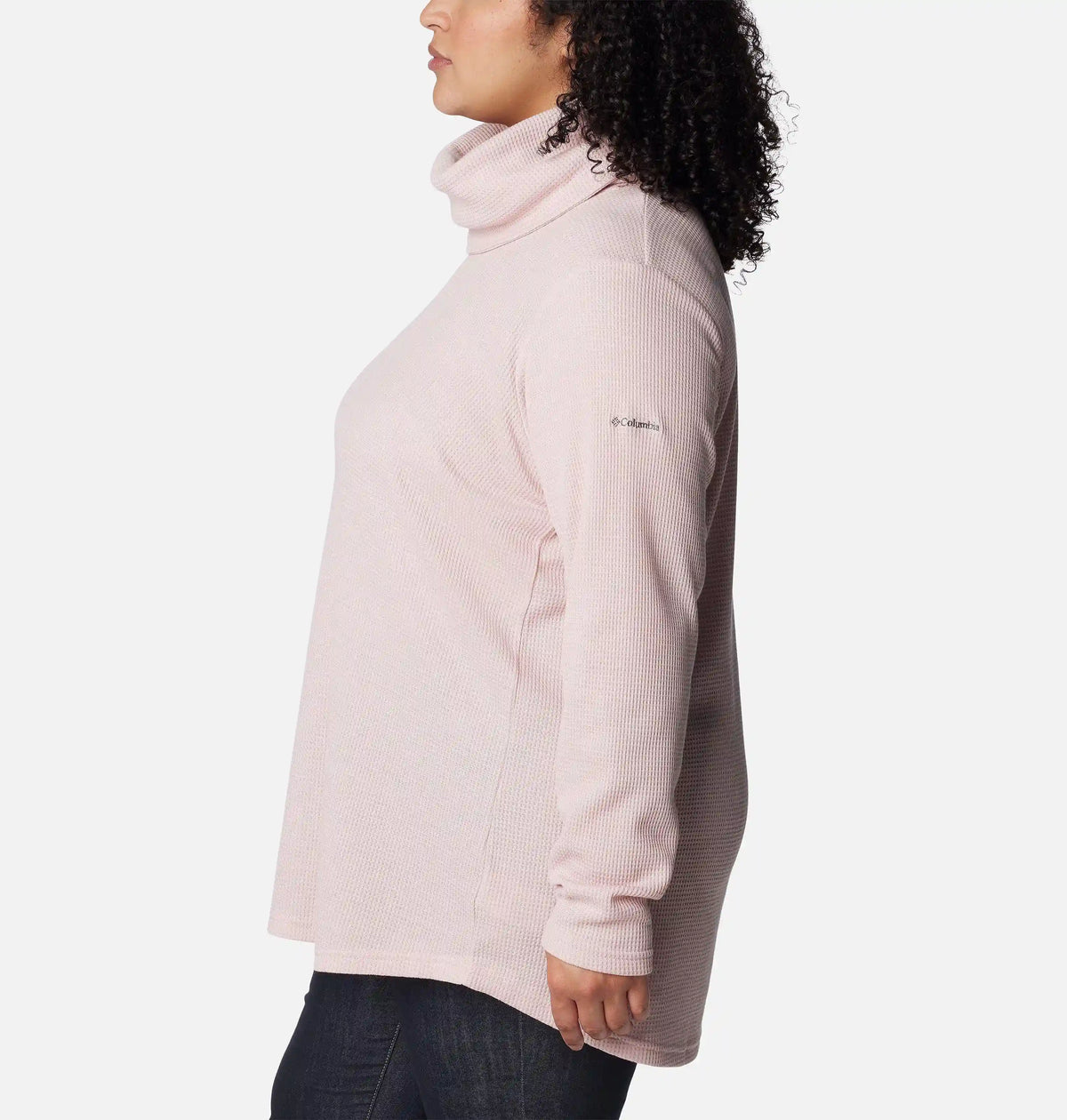 Women's Holly Hideaway Waffle Cowl Neck Pullover - Plus Size
