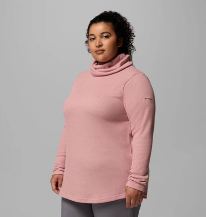 Women's Holly Hideaway Waffle Cowl Neck Pullover - Plus Size