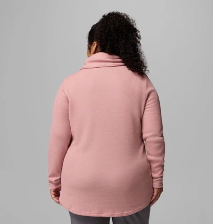 Women's Holly Hideaway Waffle Cowl Neck Pullover - Plus Size