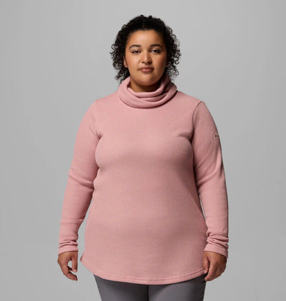 Women's Holly Hideaway Waffle Cowl Neck Pullover - Plus Size