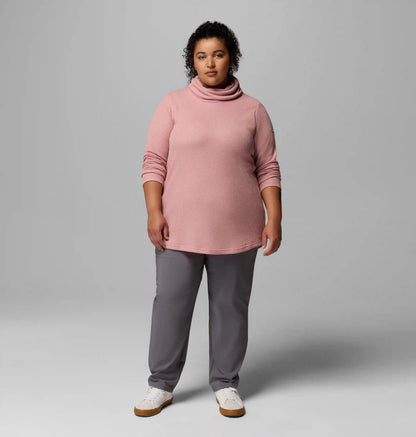 Women's Holly Hideaway Waffle Cowl Neck Pullover - Plus Size