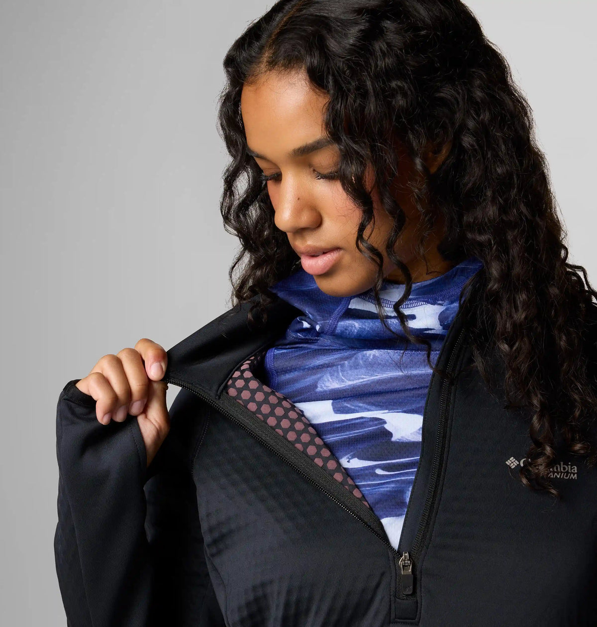 Women's Crystal Leaf Omni-Heat Helix Half Zip Pullover