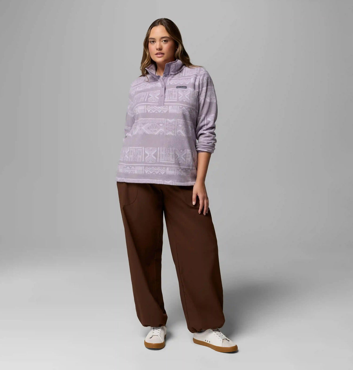 Women's Benton Springs Printed Half Snap Fleece Pullover - Plus Size