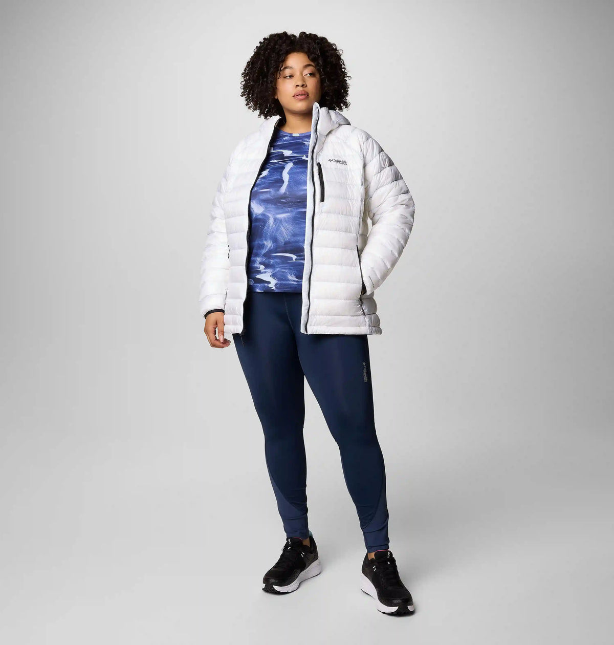 Women's Arctic Crest Down Hooded Jacket - Plus Size