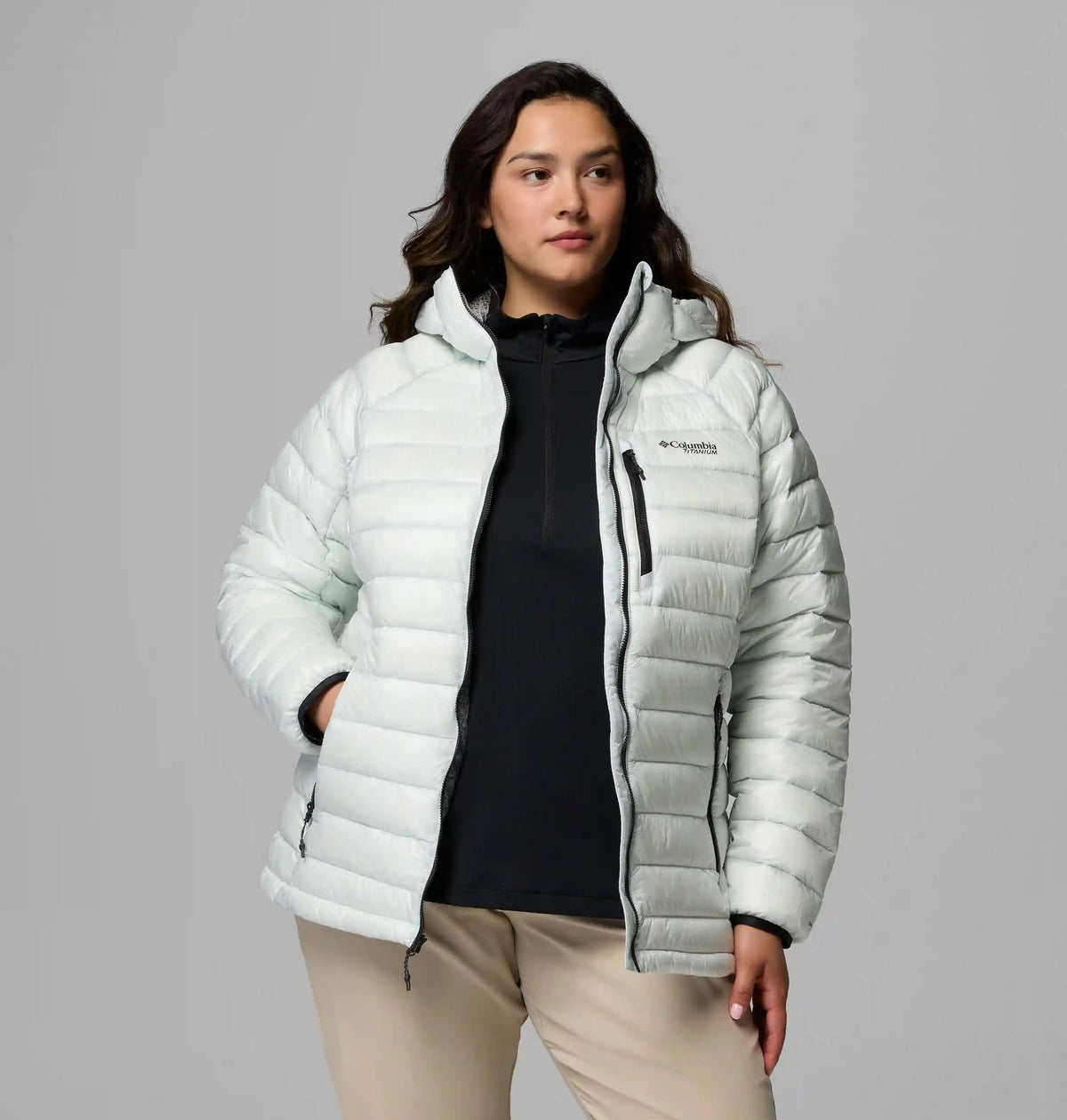 Women's Arctic Crest Down Hooded Jacket - Plus Size