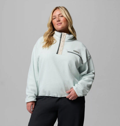 Women's Helvetia II Cropped Half Snap Fleece Pullover - Plus Size
