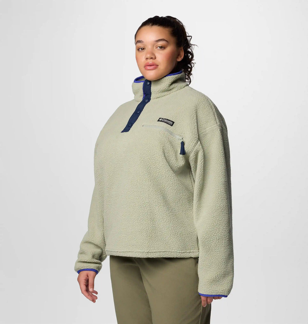 Women's Helvetia II Cropped Half Snap Fleece Pullover - Plus Size