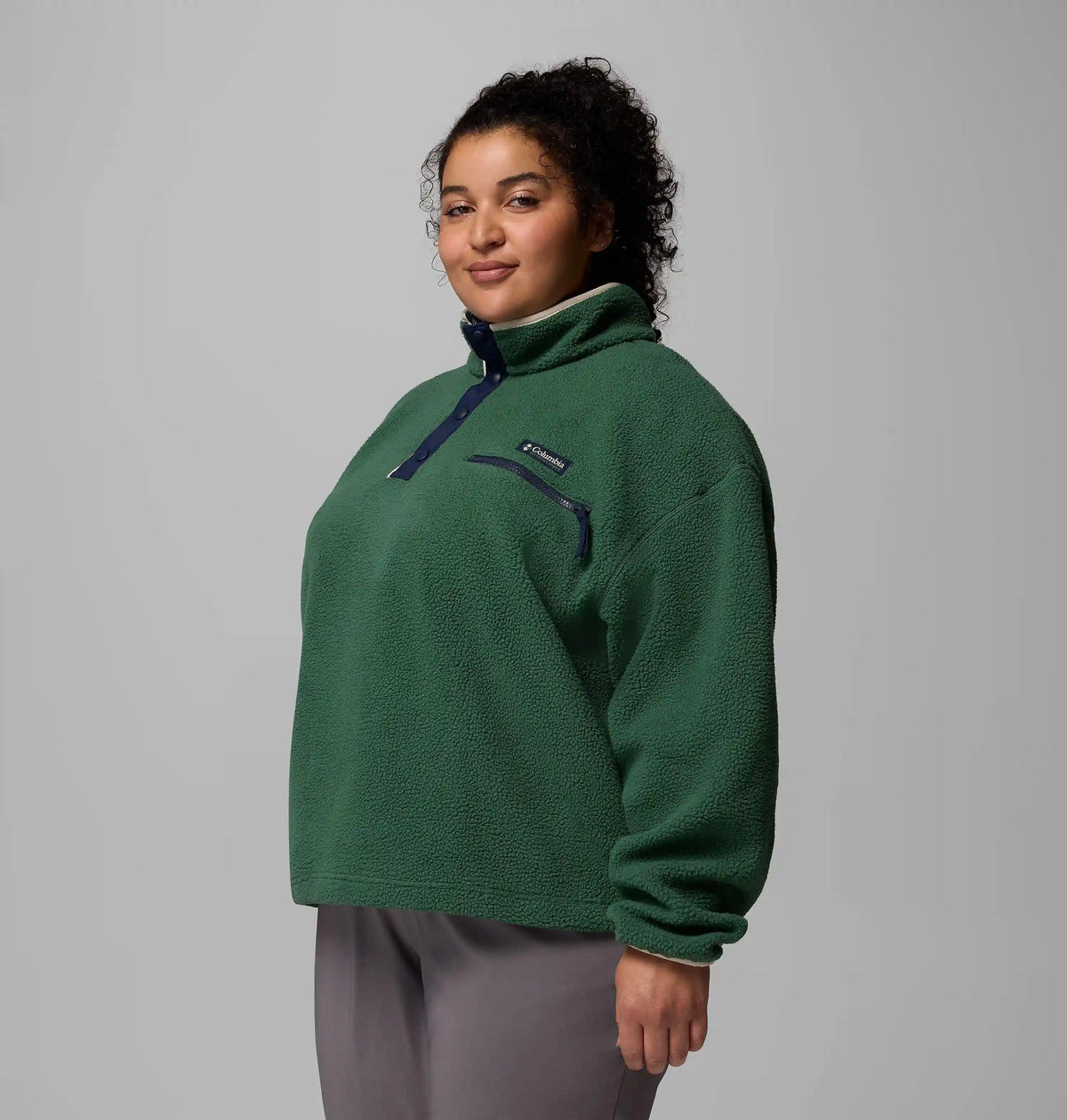 Women's Helvetia II Cropped Half Snap Fleece Pullover - Plus Size