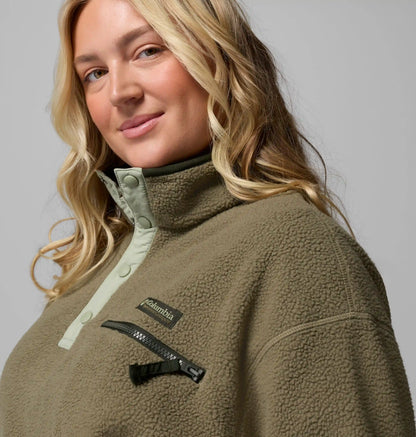 Women's Helvetia II Cropped Half Snap Fleece Pullover - Plus Size