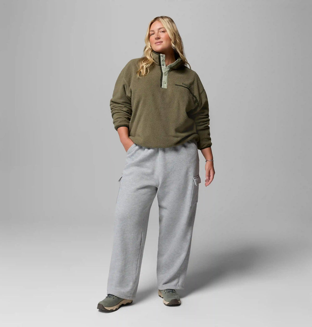 Women's Helvetia II Cropped Half Snap Fleece Pullover - Plus Size
