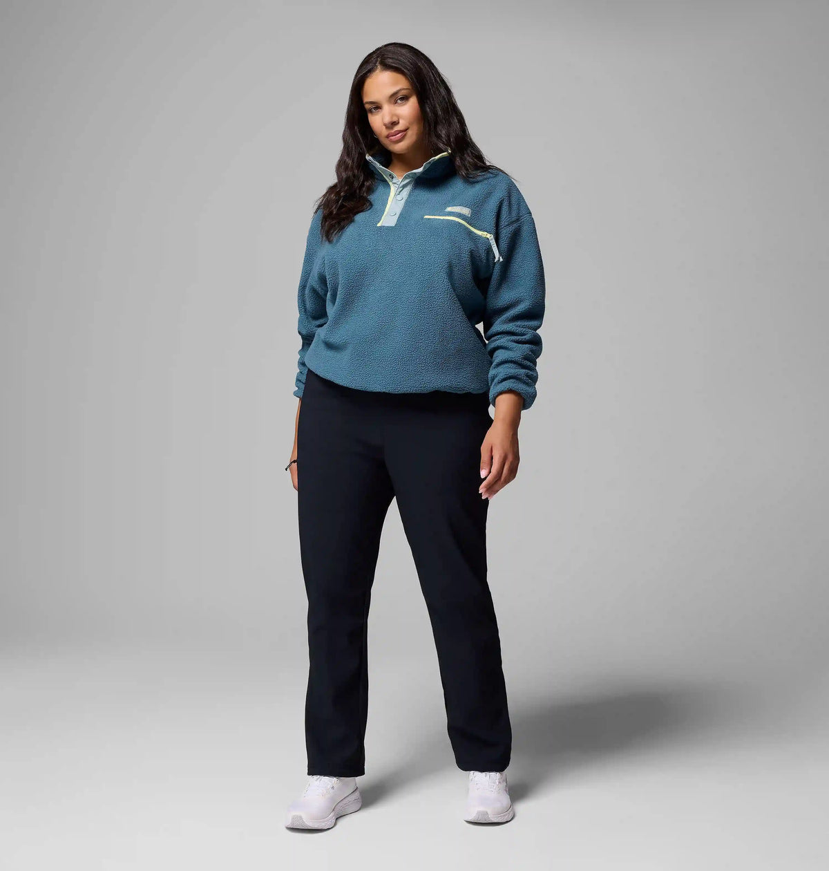 Women's Helvetia II Cropped Half Snap Fleece Pullover - Plus Size