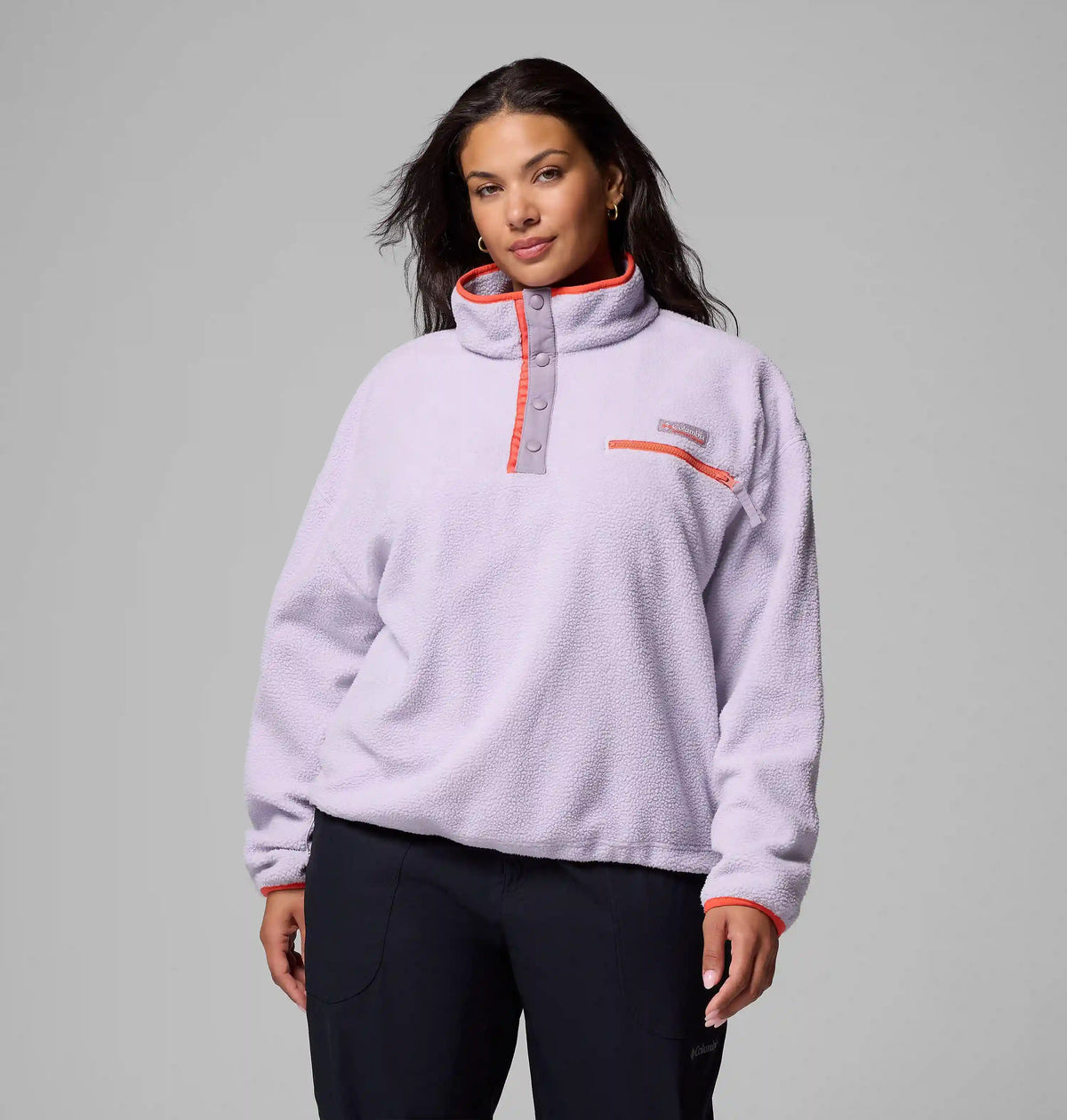 Women's Helvetia II Cropped Half Snap Fleece Pullover - Plus Size