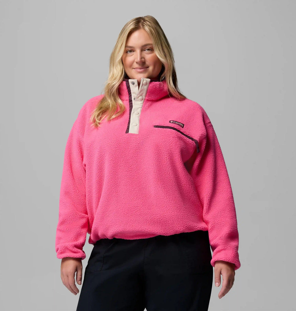 Women's Helvetia II Cropped Half Snap Fleece Pullover - Plus Size