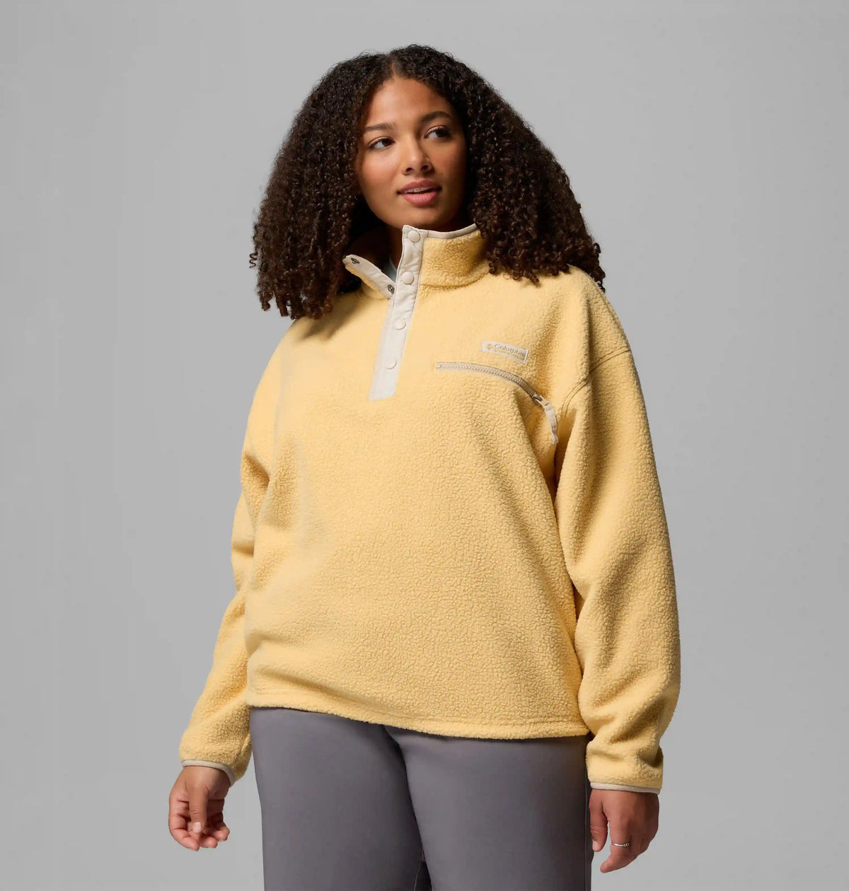 Women's Helvetia II Cropped Half Snap Fleece Pullover - Plus Size