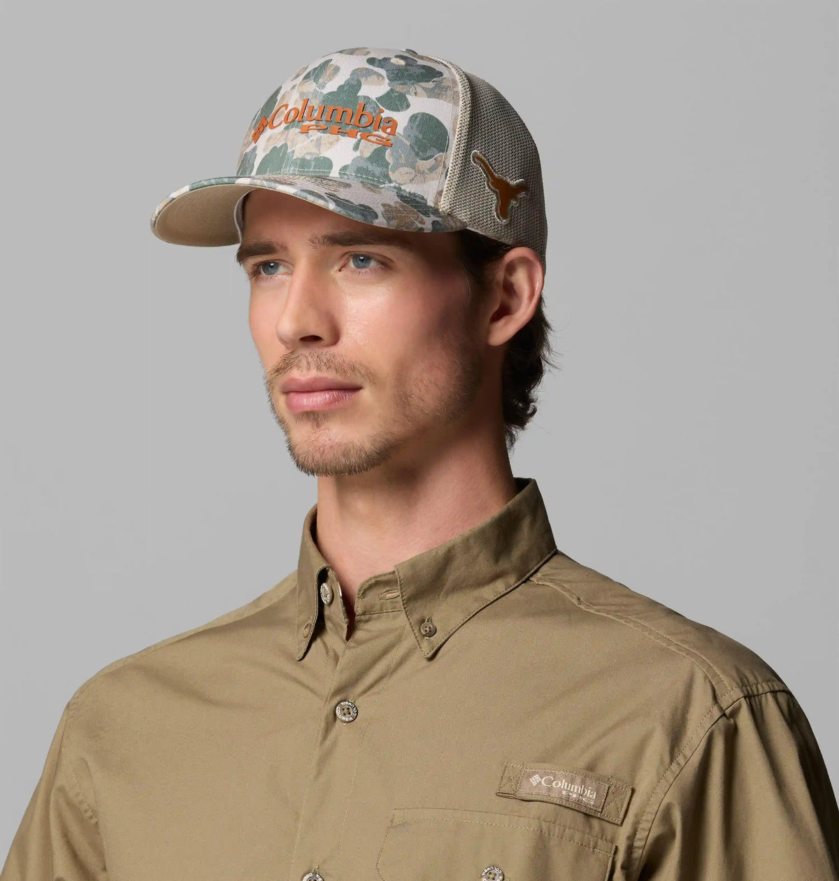 Collegiate PHG Camo Mesh Ball Cap - Texas