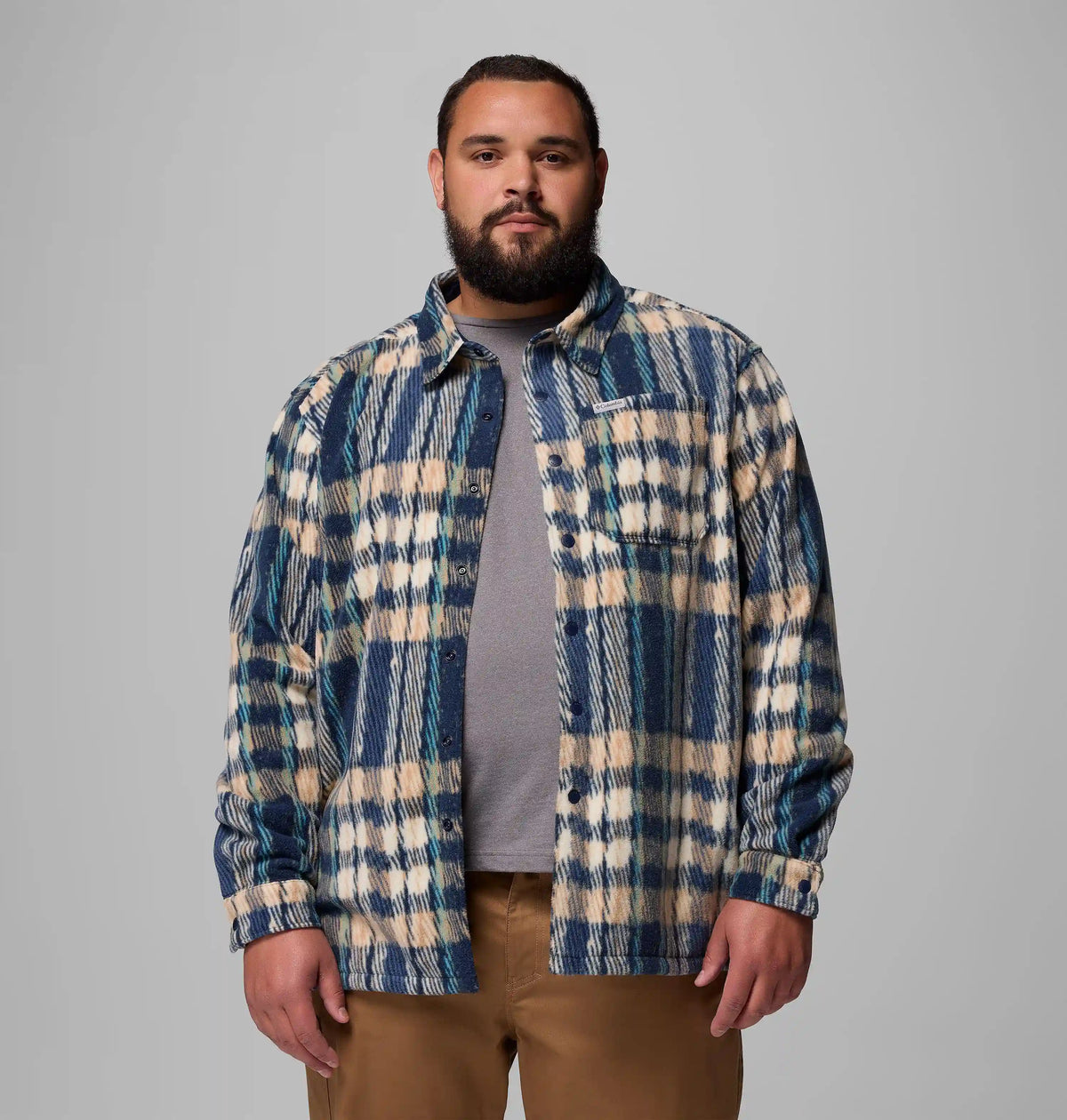 Men's Steens Mountain Printed Fleece Shirt Jacket II - Big