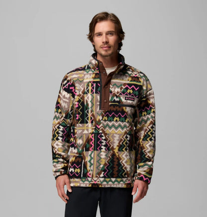 Men's Helvetia II Printed Half Snap Printed Fleece Pullover