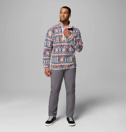 Men's Helvetia II Printed Half Snap Printed Fleece Pullover
