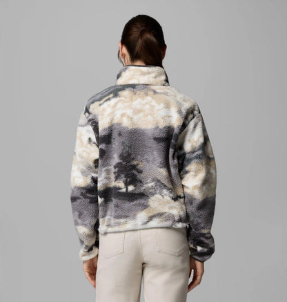 Women's Helvetia II Printed Cropped Half Snap Fleece Pullover