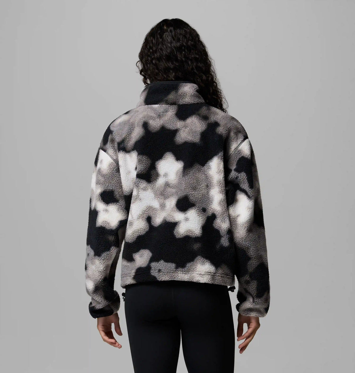 Women's Helvetia II Printed Cropped Half Snap Fleece Pullover