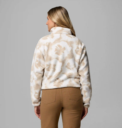Women's Helvetia II Printed Cropped Half Snap Fleece Pullover