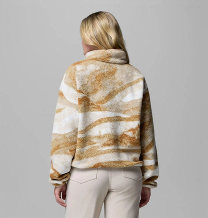 Women's Helvetia II Printed Cropped Half Snap Fleece Pullover