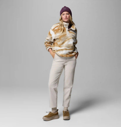 Women's Helvetia II Printed Cropped Half Snap Fleece Pullover