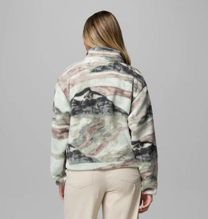 Women's Helvetia II Printed Cropped Half Snap Fleece Pullover
