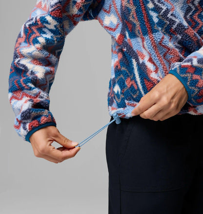 Women's Helvetia II Printed Cropped Half Snap Fleece Pullover