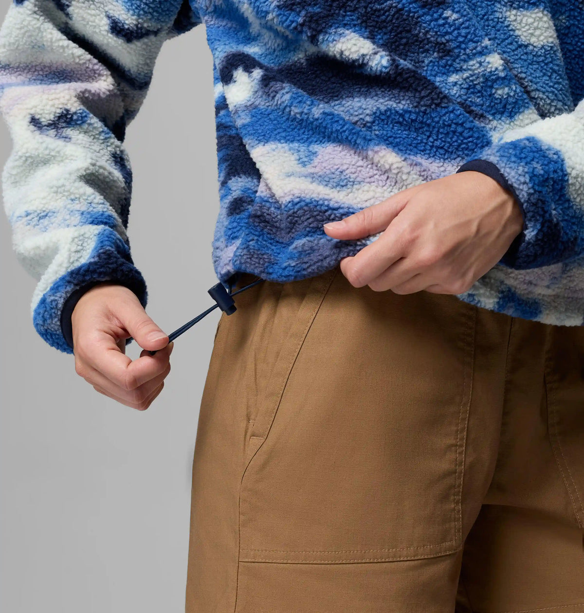 Women's Helvetia II Printed Cropped Half Snap Fleece Pullover
