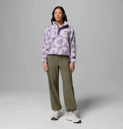 Women's Helvetia II Printed Cropped Half Snap Fleece Pullover