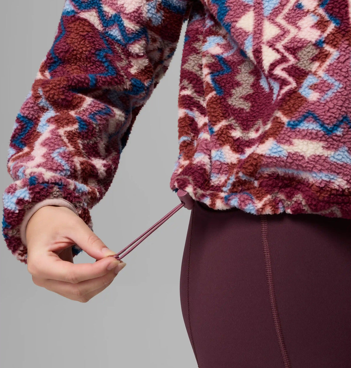Women's Helvetia II Printed Cropped Half Snap Fleece Pullover