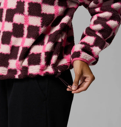 Women's Helvetia II Printed Cropped Half Snap Fleece Pullover