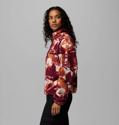 Women's Helvetia II Printed Cropped Half Snap Fleece Pullover