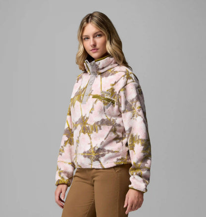 Women's Helvetia II Printed Cropped Half Snap Fleece Pullover