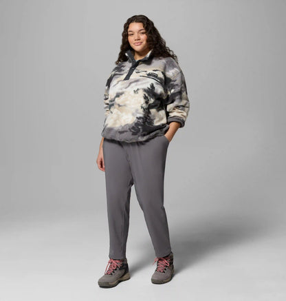 Women's Helvetia II Printed Cropped Half Snap Fleece Pullover - Plus Size