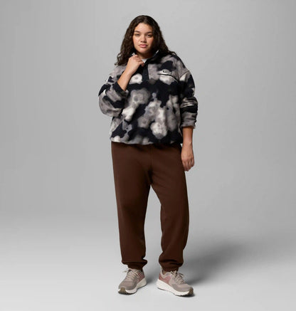 Women's Helvetia II Printed Cropped Half Snap Fleece Pullover - Plus Size