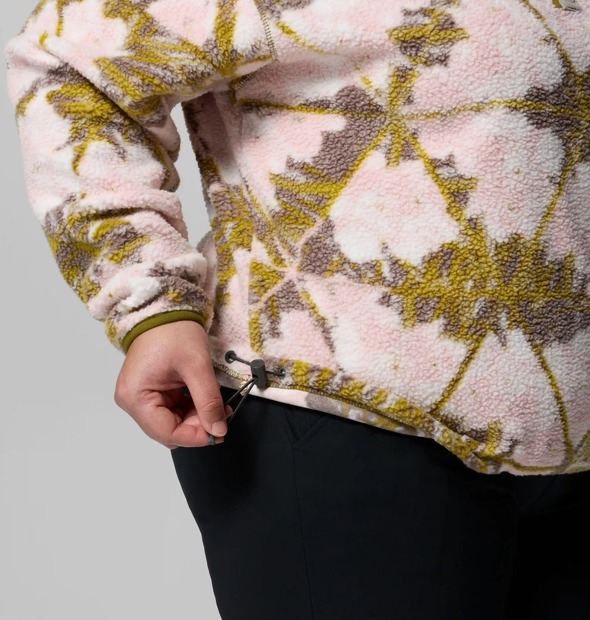 Women's Helvetia II Printed Cropped Half Snap Fleece Pullover - Plus Size