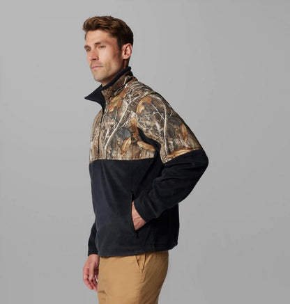 Men's PHG Fleece Overlay II Quarter Zip Fleece Pullover