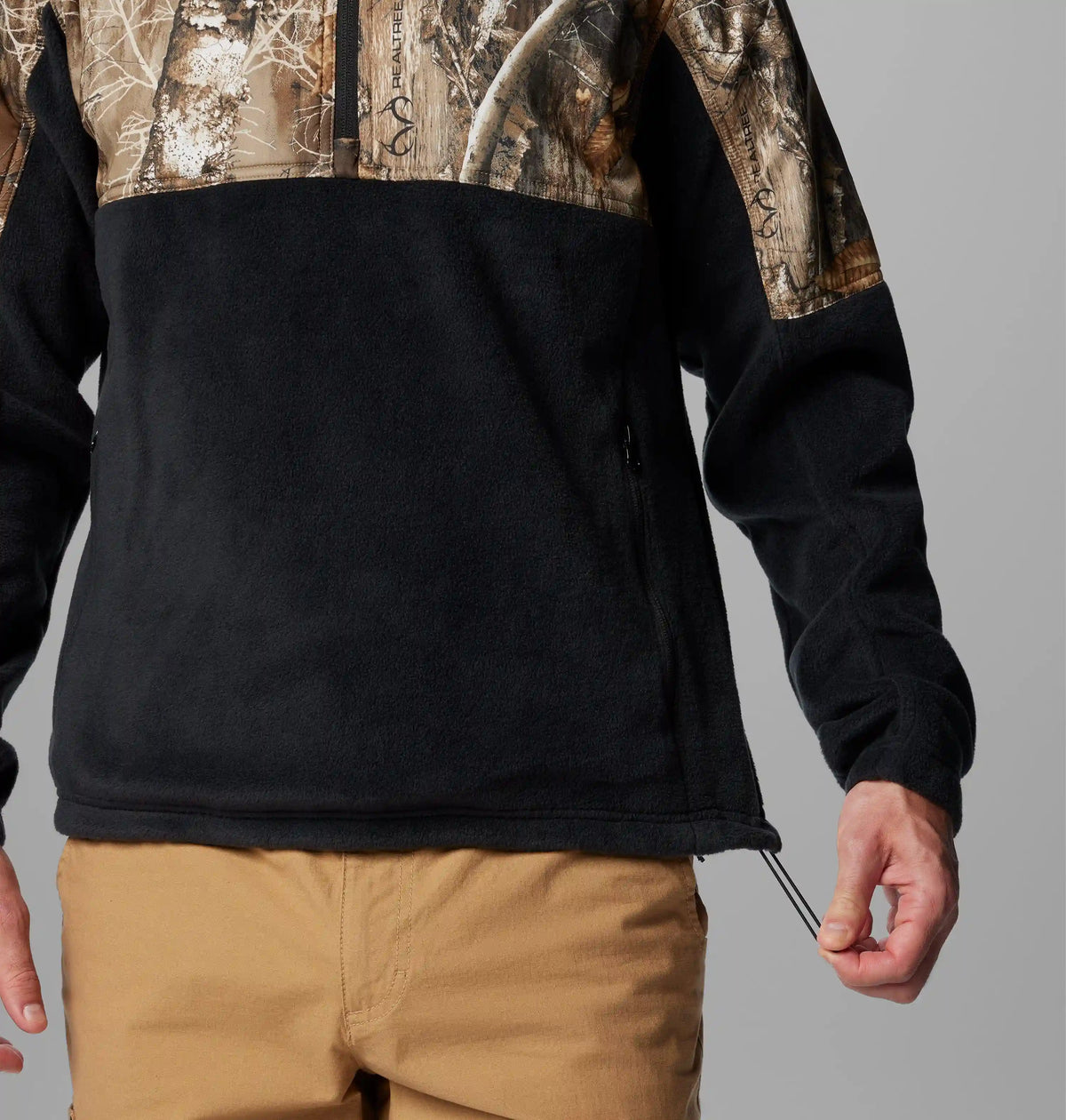 Men's PHG Fleece Overlay II Quarter Zip Fleece Pullover