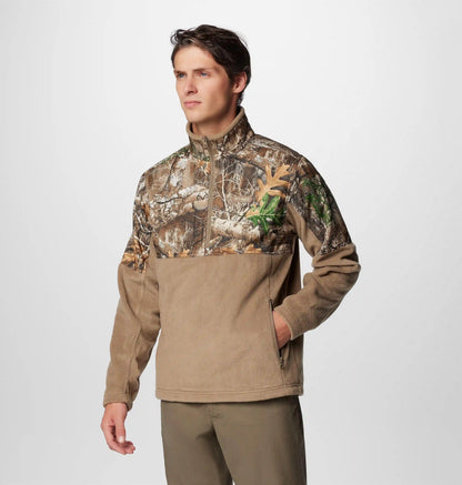 Men's PHG Fleece Overlay II Quarter Zip Fleece Pullover