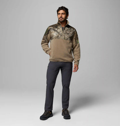 Men's PHG Fleece Overlay II Quarter Zip Fleece Pullover