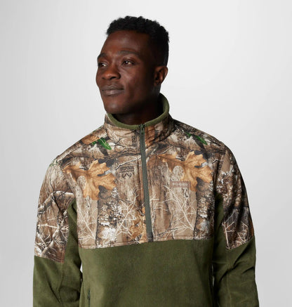 Men's PHG Fleece Overlay II Quarter Zip Fleece Pullover
