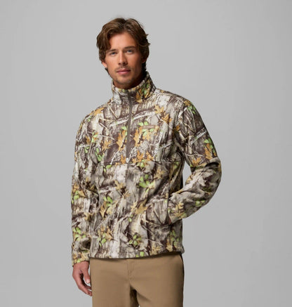 Men's PHG Fleece Overlay II Quarter Zip Fleece Pullover