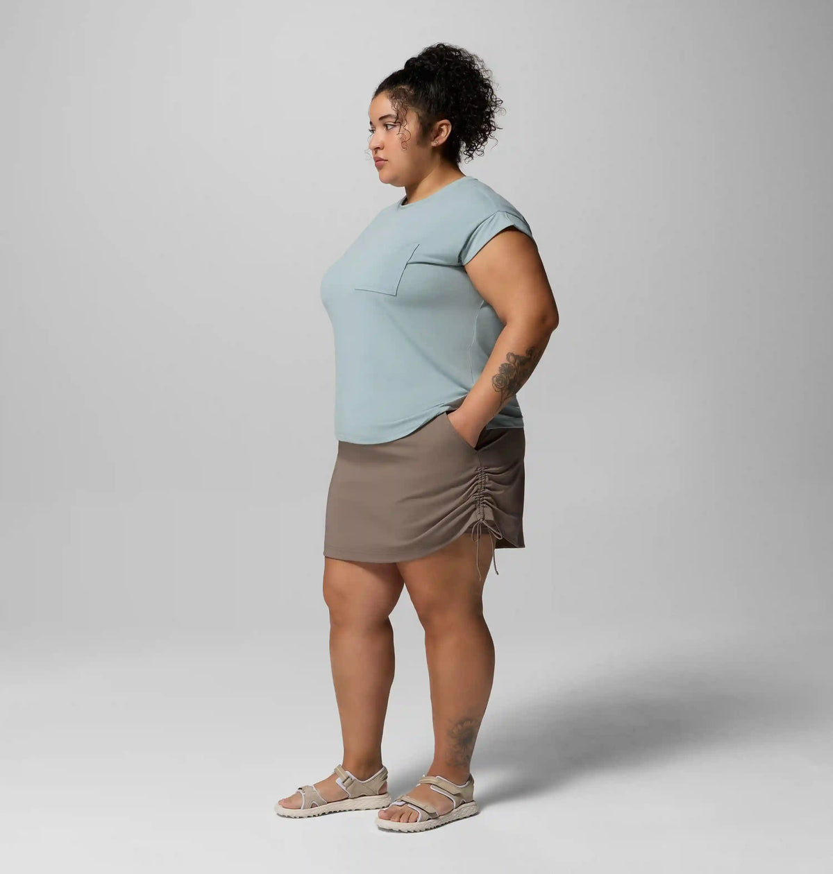 Women's All Seasons Ruched Skort - Plus Size