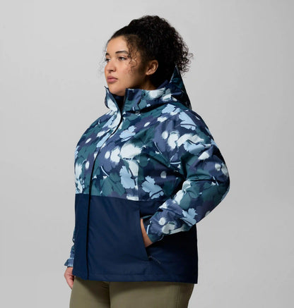 Women's Hikebound Printed Rain Jacket - Plus Size