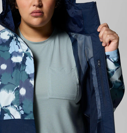 Women's Hikebound Printed Rain Jacket - Plus Size