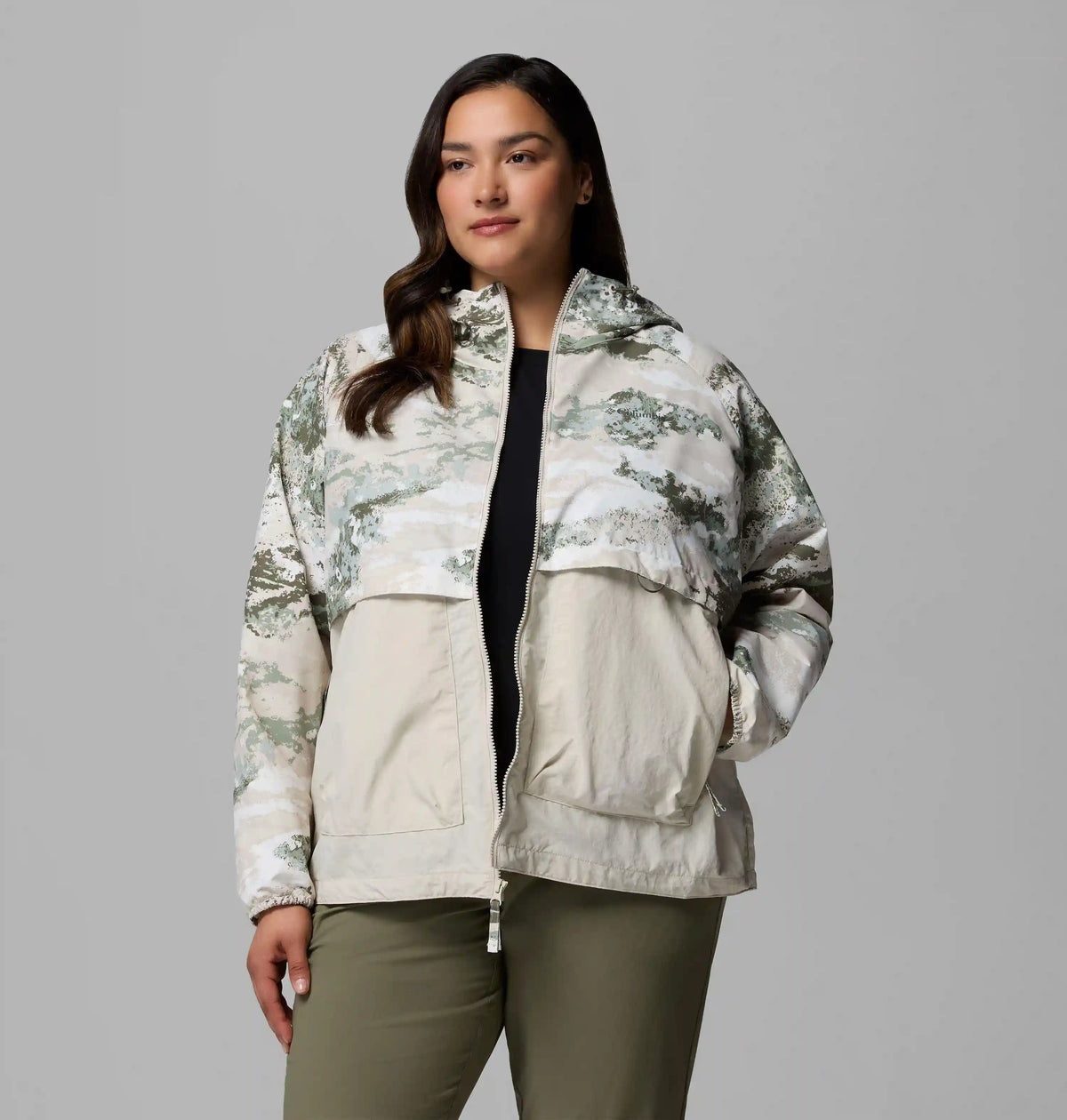 Women's Spire Valley Printed Windbreaker - Plus Size