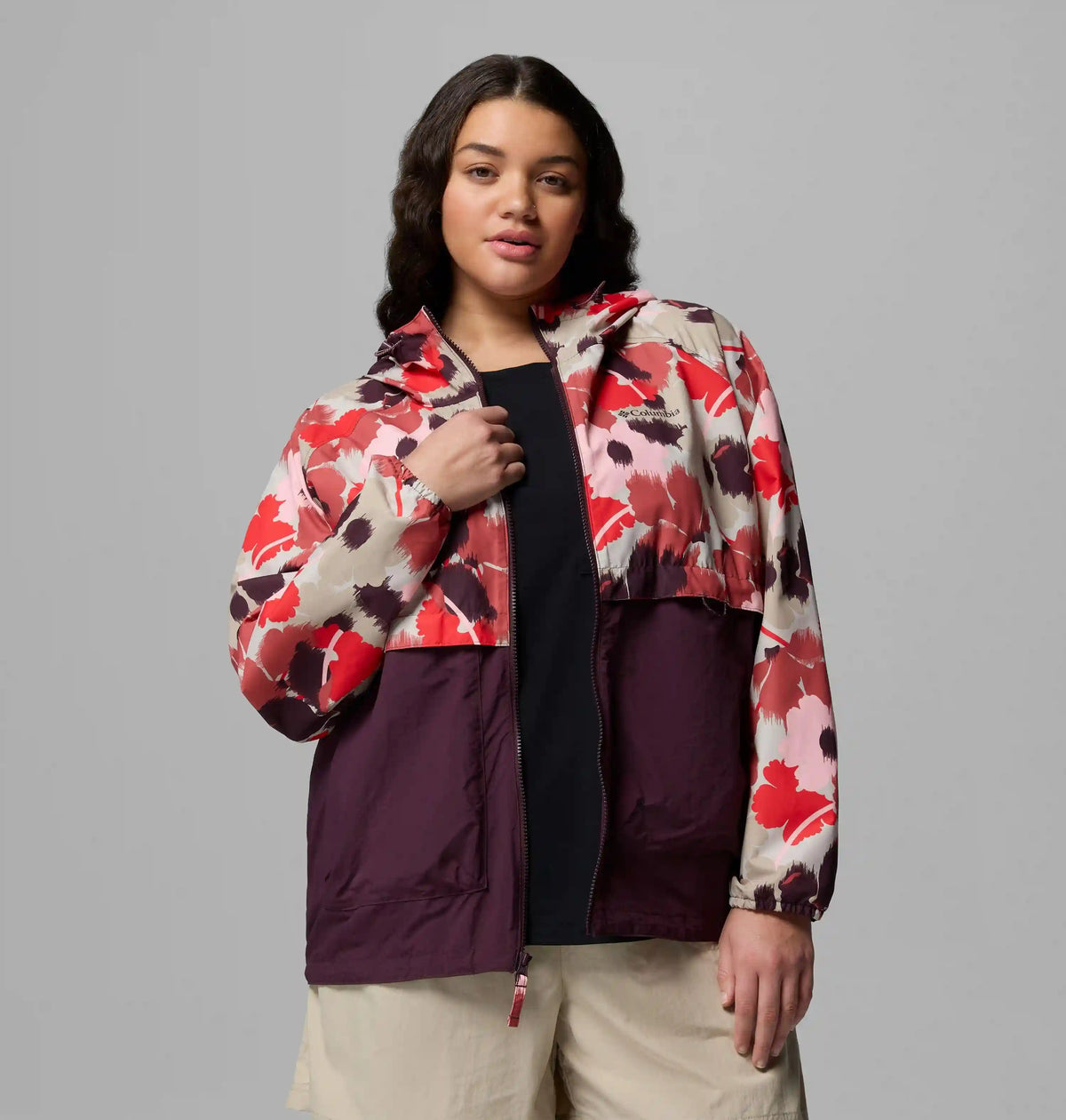 Women's Spire Valley Printed Windbreaker - Plus Size