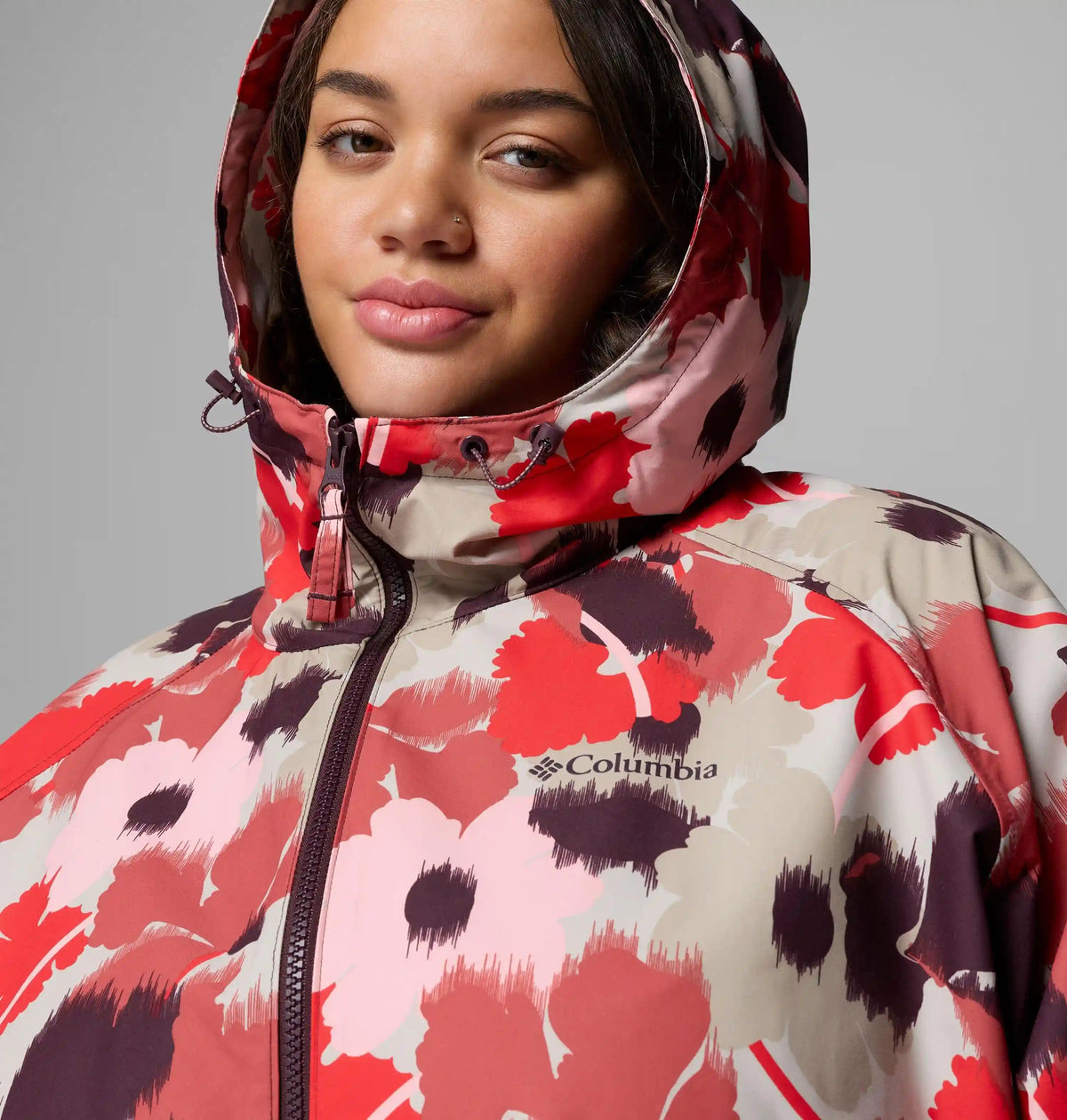 Women's Spire Valley Printed Windbreaker - Plus Size